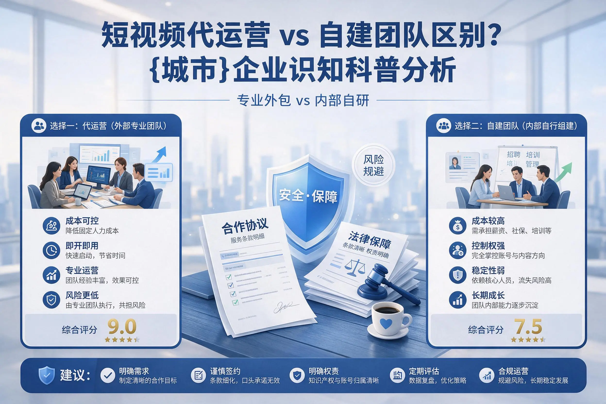 短视频代运营与自建团队区别？武汉企业认知科普分析