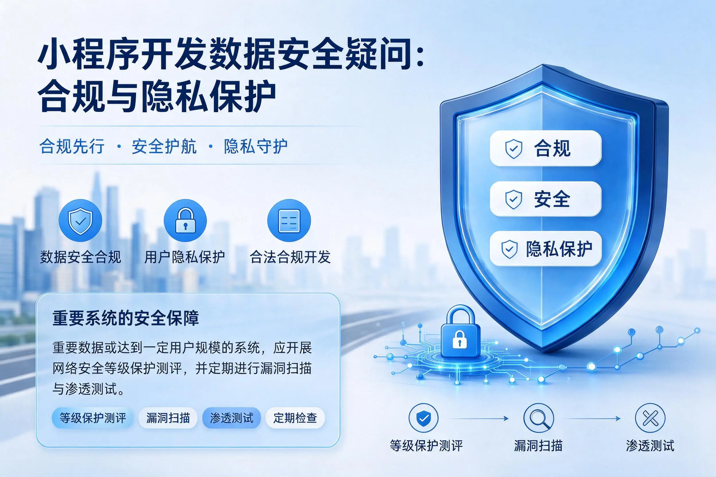 武汉小程序开发数据安全疑问:合规与隐私保护